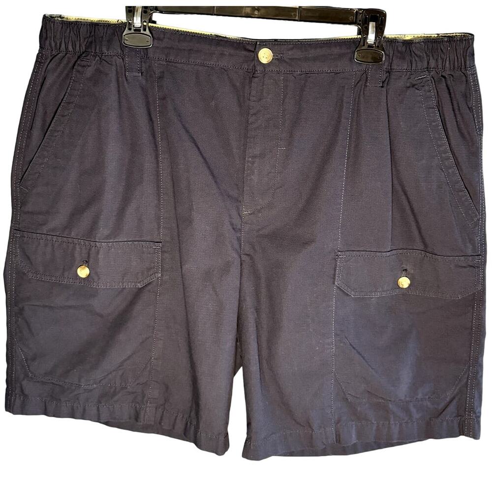 MENS VAN HUESEN TRAVELER NAVY BLUE CARGO SHORTS CLASSIC SIZE 40X9